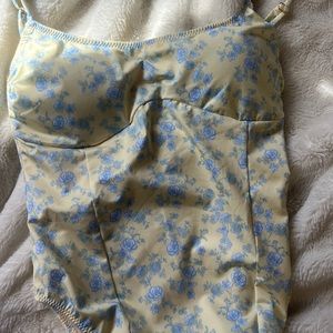 yllw , one piece bathing suit